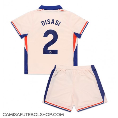 Camisa de time de futebol Chelsea Axel Disasi #2 Replicas 2º Equipamento Infantil 2024-25 Manga Curta (+ Calças curtas)